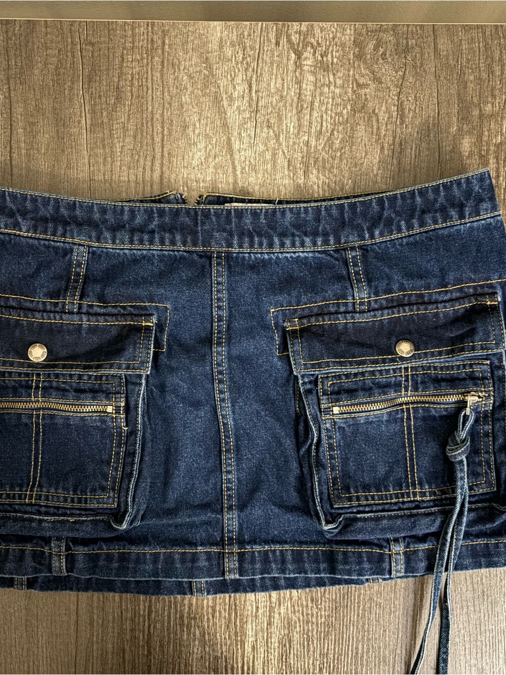 BDG Ranger Cargo Denim Micro Mini Skirt-Size XL